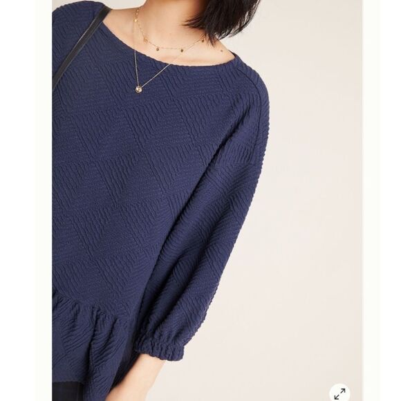 NWT Anthropologie by Maeve Mikayla Peplum Top - Picture 3 of 5